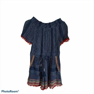 THML Festival Boho Bohemian Shorts Romper XS